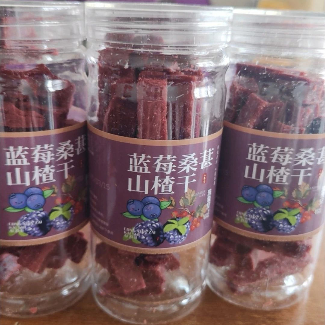 洗象堂蓝莓桑葚山楂条150g无添加鲜果原浆酸甜开胃滋补经典方