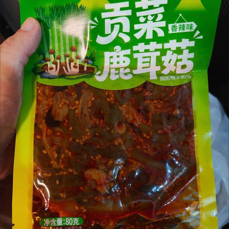 香辣贡菜鹿茸菇双脆组合即食菌菇追剧解馋宝藏零食80g/包