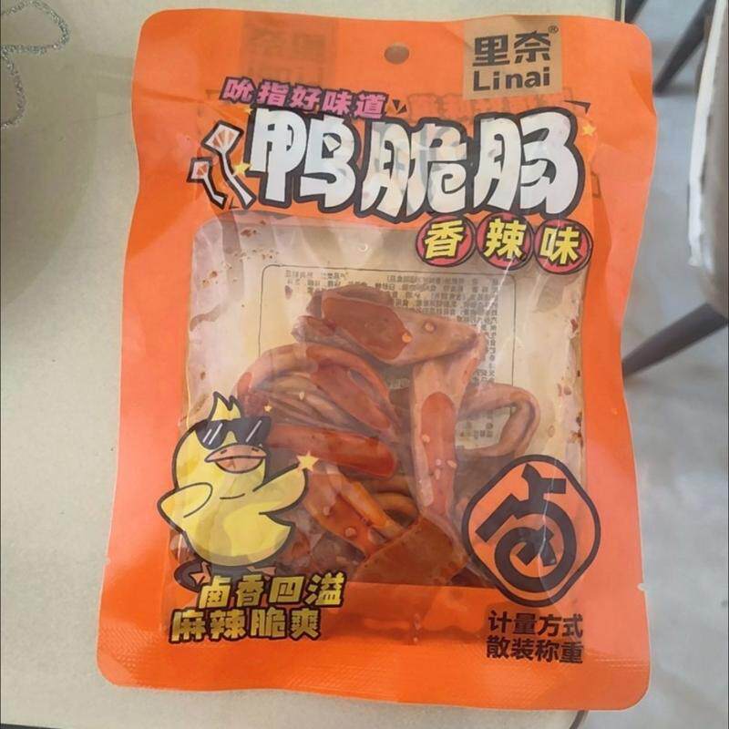 480g麻辣鸭脆肠开袋即食藤椒鸭板肠80g大包食管下饭卤味解馋零食