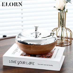 ELORN置物收纳盒茶叶收纳罐轻奢北欧不锈钢高级感首饰盒 伊莱恩