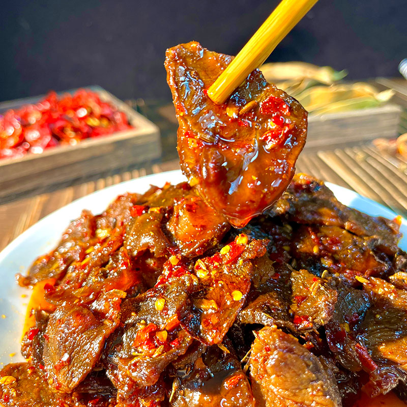 湖南特产手工现做香辣大片牛肉