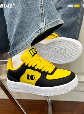 GLO BULL黄色休闲板鞋女款厚底增高百搭鞋2025秋冬女鞋运动鞋情侣