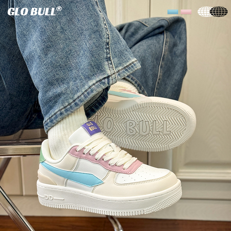 GLO BULL多巴胺女鞋秋季新款透气小白鞋运动休闲鞋子学生百搭板鞋