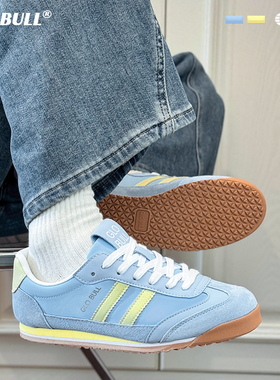 GLO BULL女鞋休闲阿甘鞋2025秋冬新款运动鞋软底浅蓝色情侣德训鞋