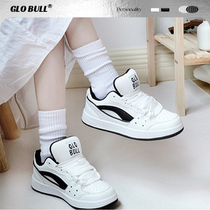 GLO BULL情侣小白鞋新款春秋透气运动鞋男女款休闲百搭板鞋面包鞋