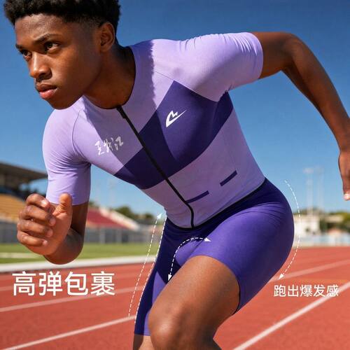 音速猫田径连体衣AUTO-FIT PRO青少年跑步运动紧身专业比赛训练服