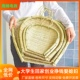 竹编沥米篮纯手工筲箕家用簸箕晾晒干货竹筛子火锅店饭店乘菜篮子
