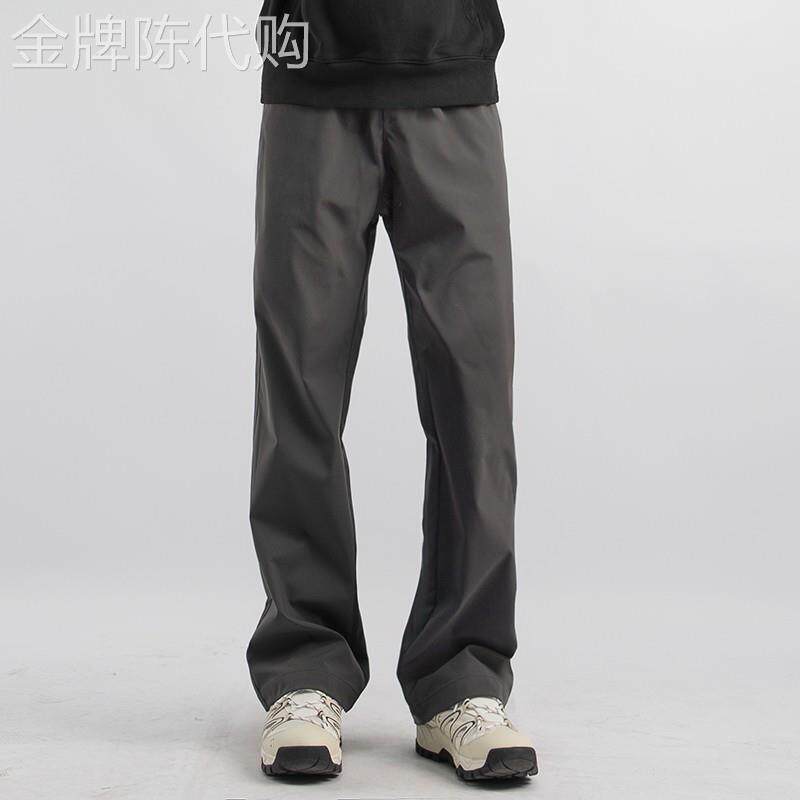 MK深灰色直筒休闲裤男春秋季2026新款户外运动宽松防风男士长裤