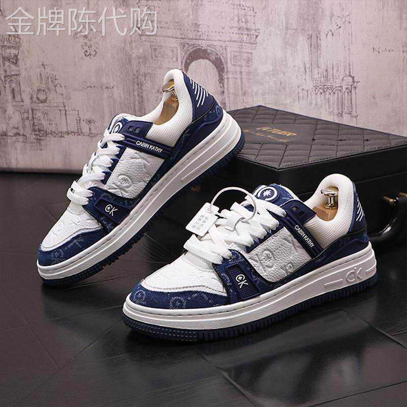 潮牌男鞋潮流百搭欧洲站高端真皮奢侈品休闲时尚运动高级感板鞋男