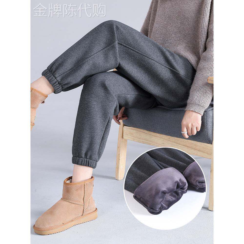 采购产品时尚品牌天鹅绒运动裤，为妇女在秋冬，宽松的腿休闲裤，