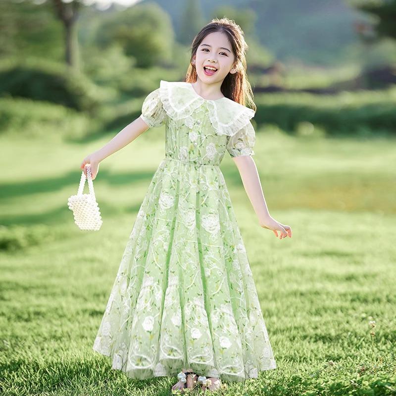 AGLFLIN女童连衣裙夏季2025新款儿童公主裙小女孩洋气超好看裙子