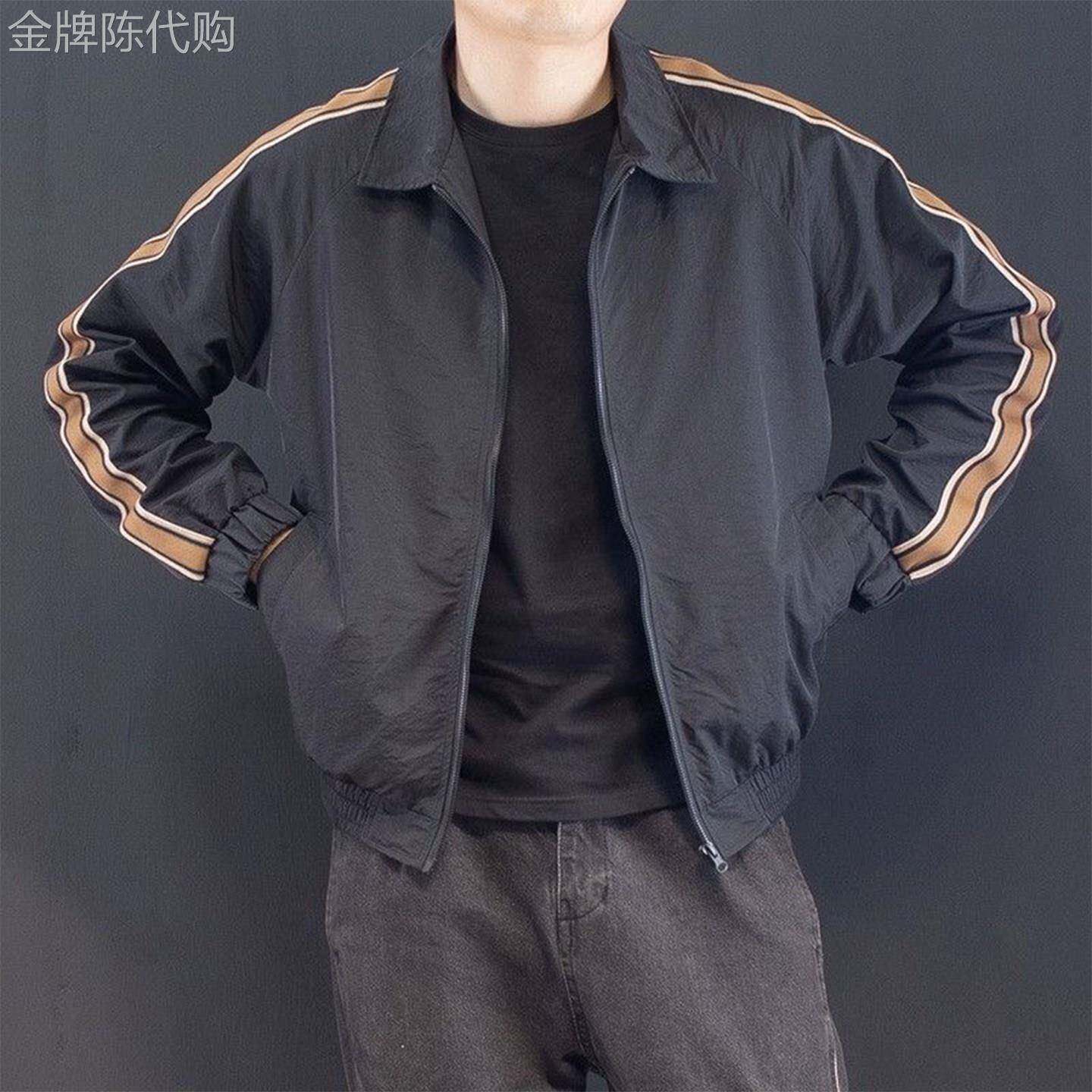 MK正品短款日系夹克外套男春秋季2026款高端休闲痞帅青年男士上衣