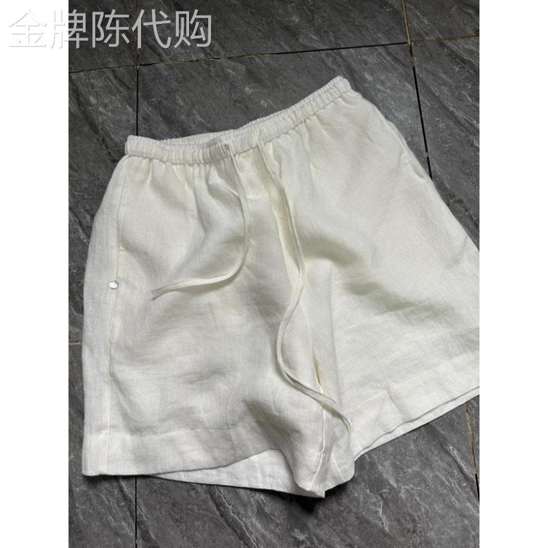 白色短裤女夏季2026欧货新款气质休闲宽松运动裤老钱风a字裤子薄
