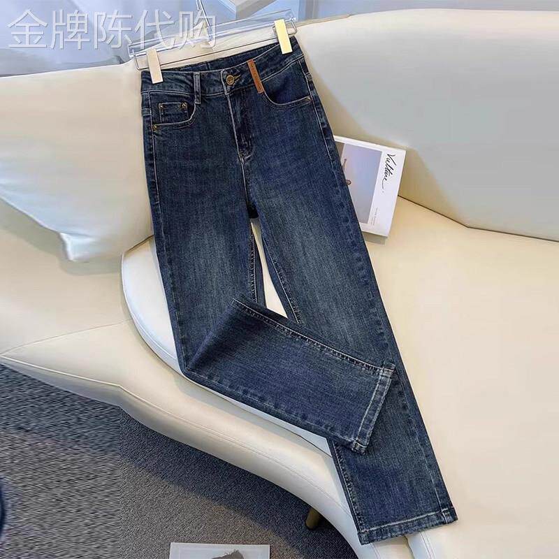 直筒牛仔裤女2026新款春秋小个子高腰显瘦复古蓝窄版九分烟管裤子