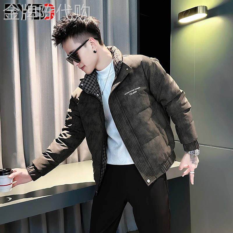 高级感痞帅男士棉服外套冬季2025新款韩版男外套保暖短款棉衣男款
