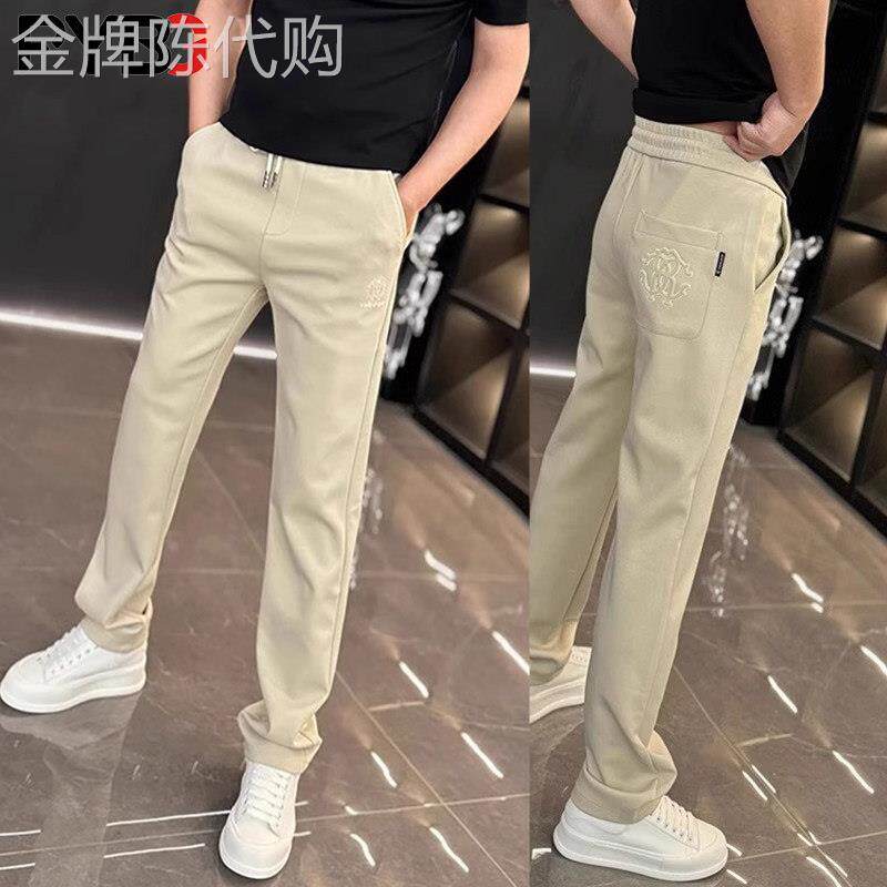 高端欧货休闲裤男士2026新款春秋夏季男裤直筒运动百搭长裤子男款