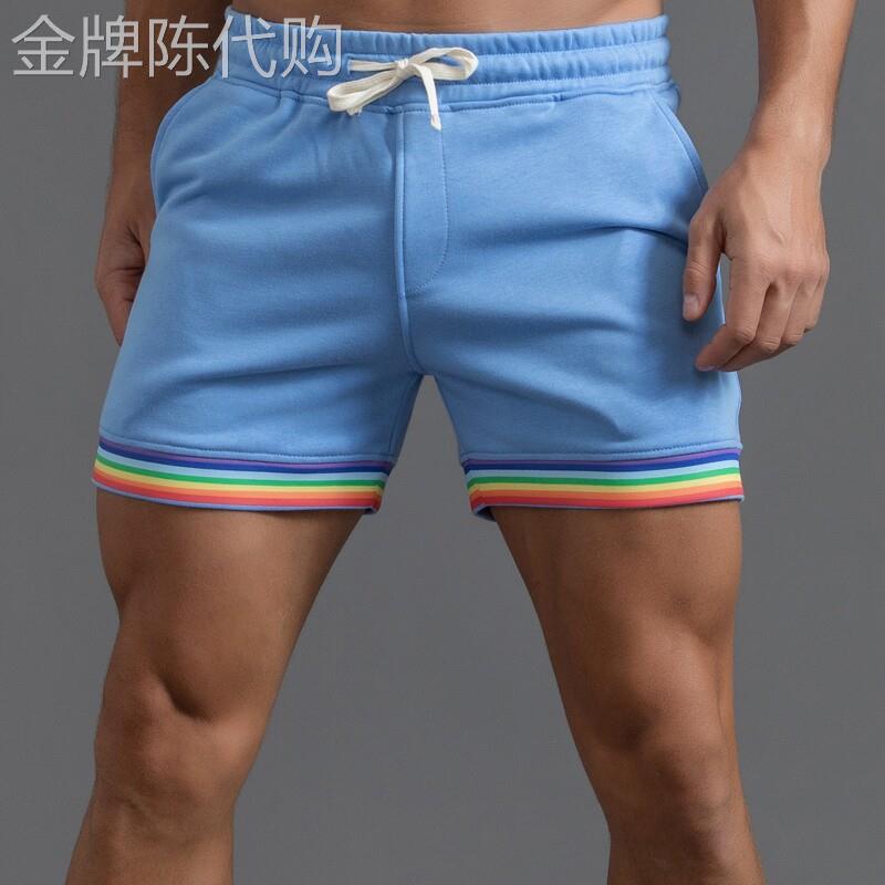 法国JENNI TENNO高档夏季运动短裤男休闲修身直筒训练跑步健身3分