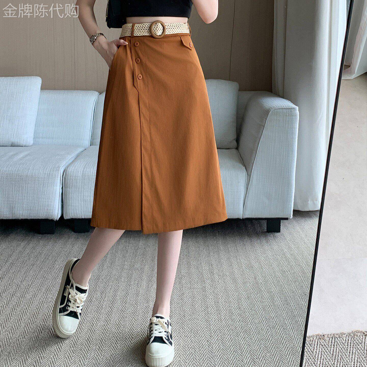 夏款松紧腰大尺码胖mm七分裙裤女2026新款韩版显瘦高腰a字半身裤