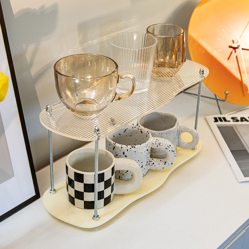 亚克力杯架inis风杯子收纳置物架桌面家居摆件创意马克杯水杯架子