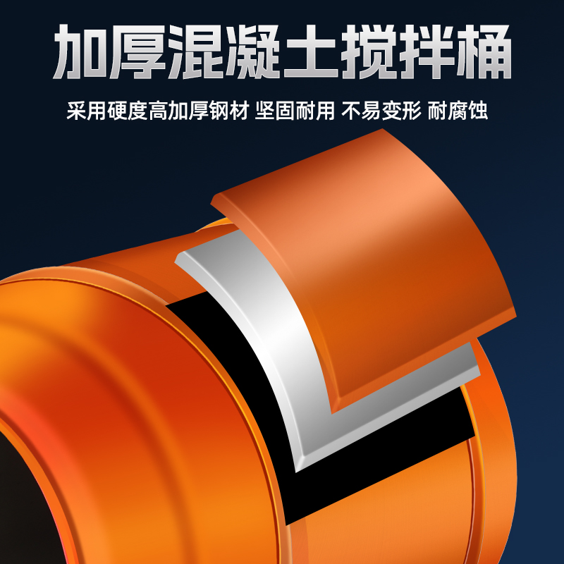 电动搅拌机小型家用水泥混凝土砂浆饲料工地打灰滚筒U式220v拌料