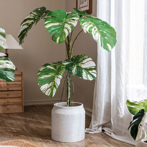 大型仿真绿植龟背竹客厅落地盆栽摆件植物造P景室内装饰仿生假树