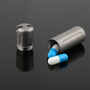 纯钛药盒便携防潮密m封随身应急药丸老人常备药物小号分装旅行薬