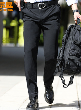夏季昂垦暗行f者弹力战术西裤男超薄透气修身工装裤户外速干裤长