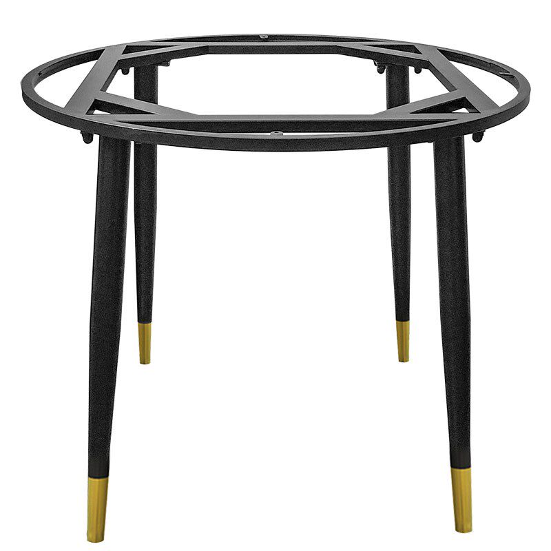 三国碳素钢园形洽谈桌架圆桌支架接待会客岩板茶几茶桌支撑架桌架