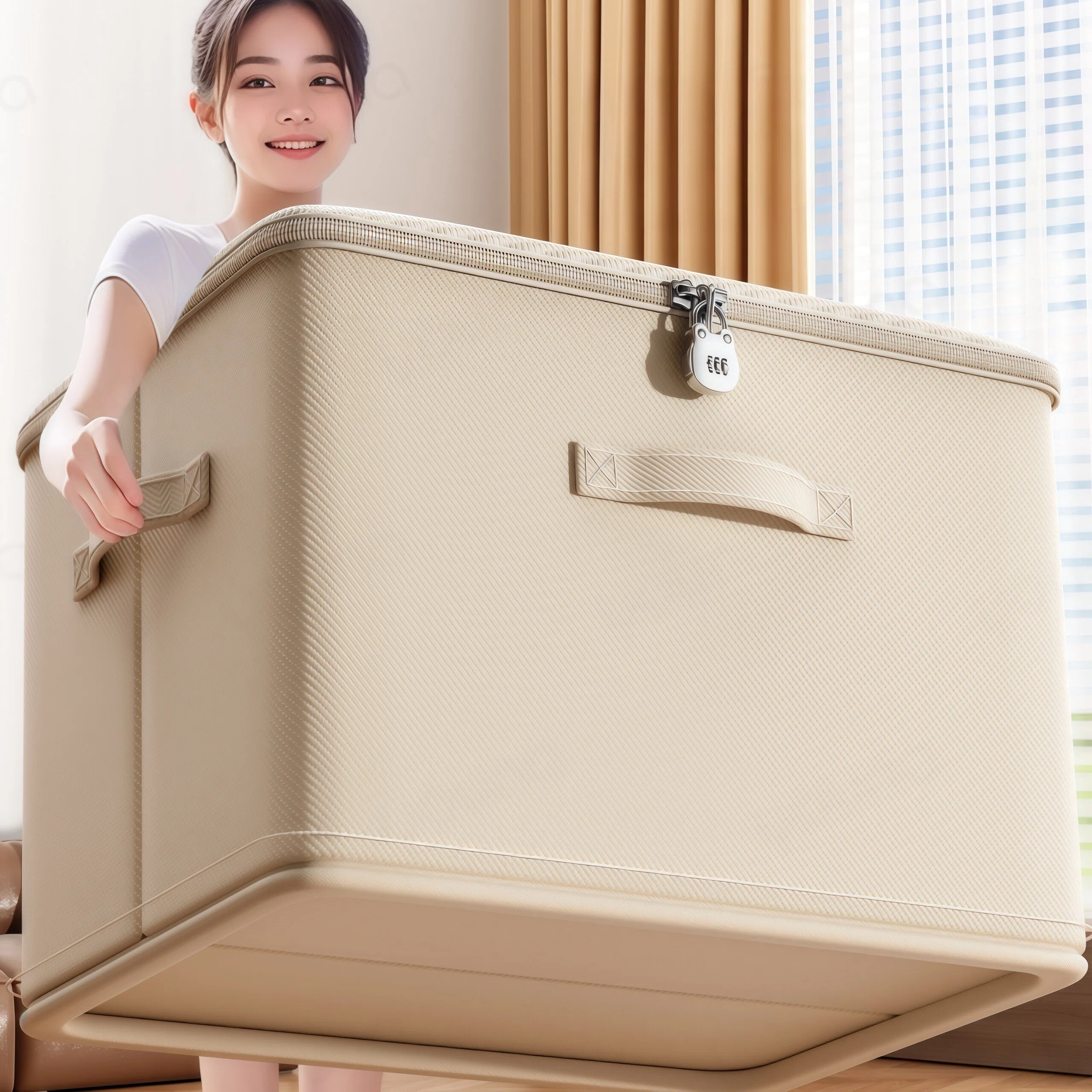 日本进口【严选品质】带锁收纳箱