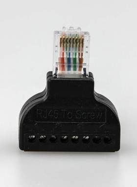 RJ45转8PIN端子 RJ45网络转接头 8P8C水晶头转绿色端子