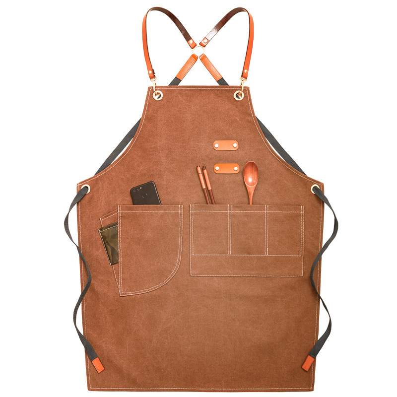 咖啡师围裙家用厨房牛仔美发美甲理发师男女工作服花艺店印logo