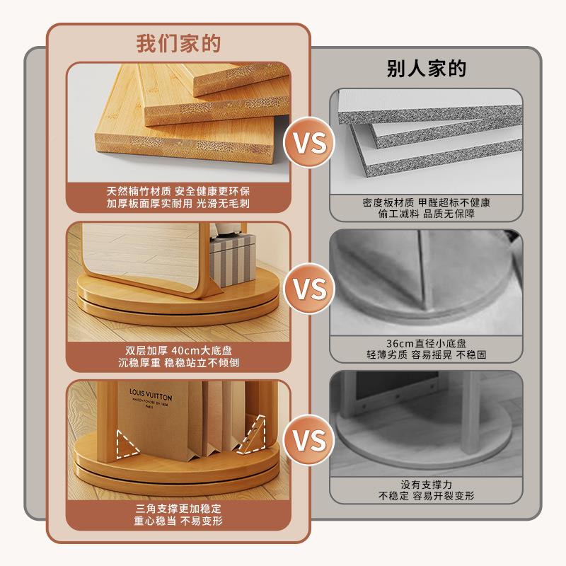 轻奢全衣帽架镜一体落卧室穿衣镜可身移01010动旋转地镜挂衣架家