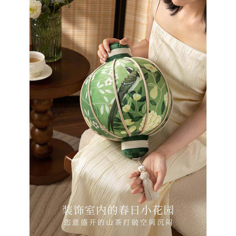202形5茶屿RSX绿色装异抱枕灯笼氛围感清新客饰厅发沙靠枕靠垫
