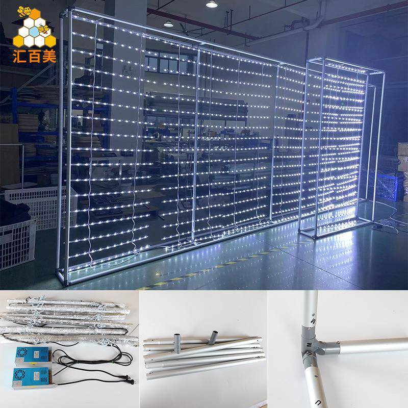 立体JXZ展会双面布灯箱型广幕告展卡览灯箱屏墙uv软膜卡布大灯箱