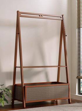 衣架家用客卧室简落地挂衣杆衣帽WTZ加厚厅阳台收纳置物架架子简