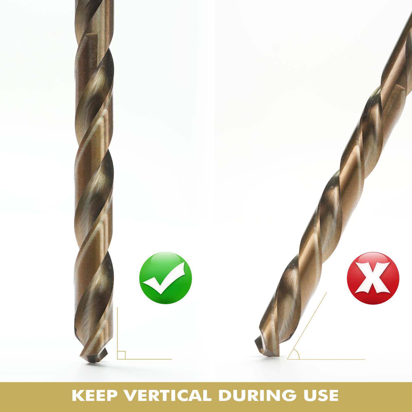 115pc全磨手s钻黄钻烤M35/KLM135°双后角铁工业级麻花钻头盒装