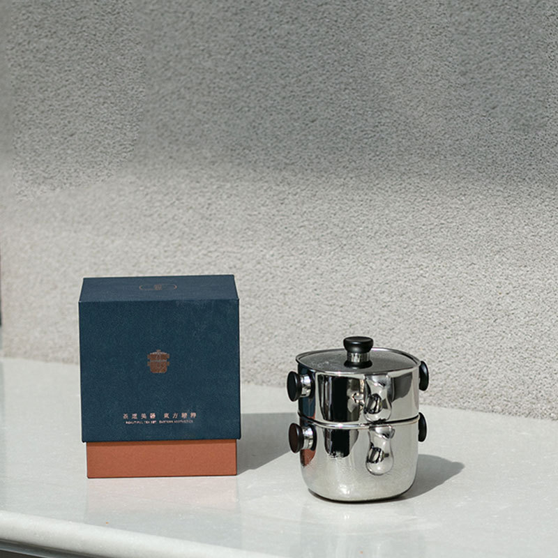 莺歌烧新品316不锈钢 便携式旅行茶具小套装户外旅行露营泡茶壶