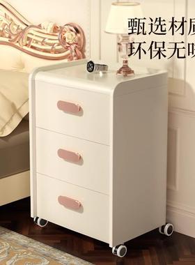 家用卧室床纳柜简约现代厅客AFW小户型收柜塑料抽屉式储物头柜