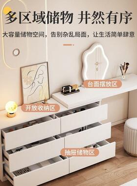 简LDT户梳妆台卧室代约斗柜一体现小型轻奢床尾柜梳妆柜可伸缩化