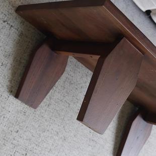 ION诧中古风客厅台极简实木茶寂几宿长方形茶桌复民古矮桌茶桌小