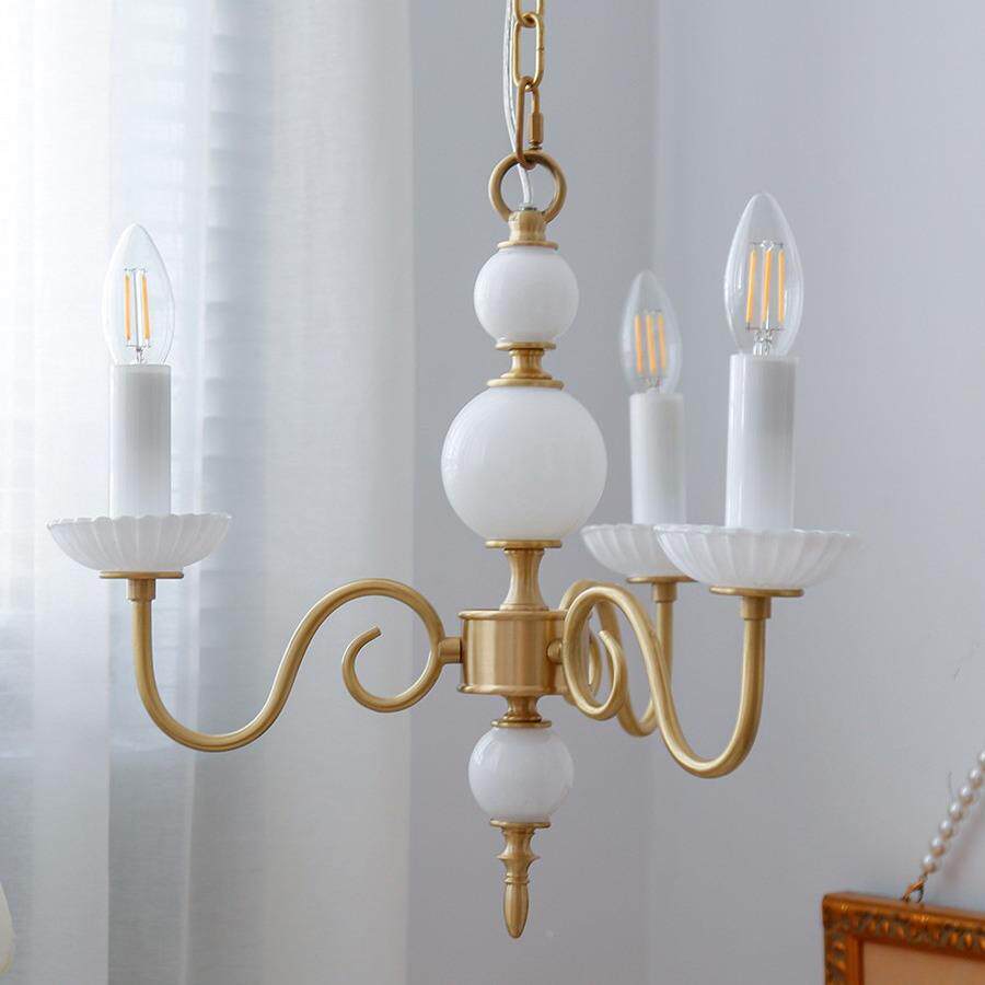 法式复古全铜房蜡烛吊灯美意式无品牌/创客厅书餐厅卧衣帽间浪室