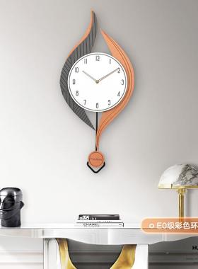 钟表钟客英厅年新款摇摆创意88294静音简约挂石钟静音时挂钟墙