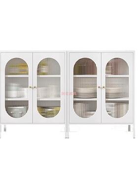 制铁皮收储纳柜家用物柜餐边客厅酒柜多柜巴胺铁皮柜杂物YNF钢置