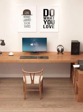 木书柜一体转角书桌卧室习桌家用RYT储物电学脑办公包L型半围书实