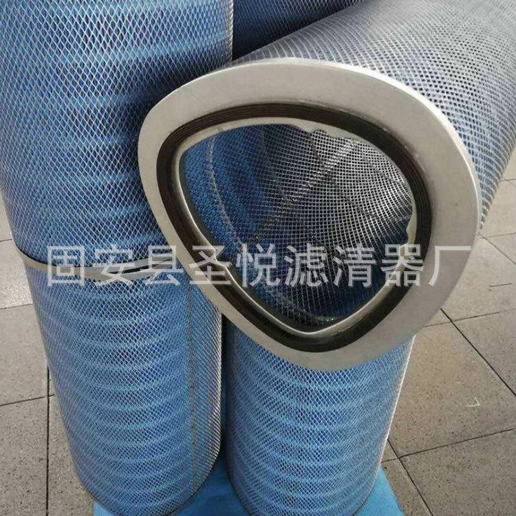 P401-角0LPV16-142覆膜米三空气滤筒阻燃纳滤芯异0形除尘滤芯