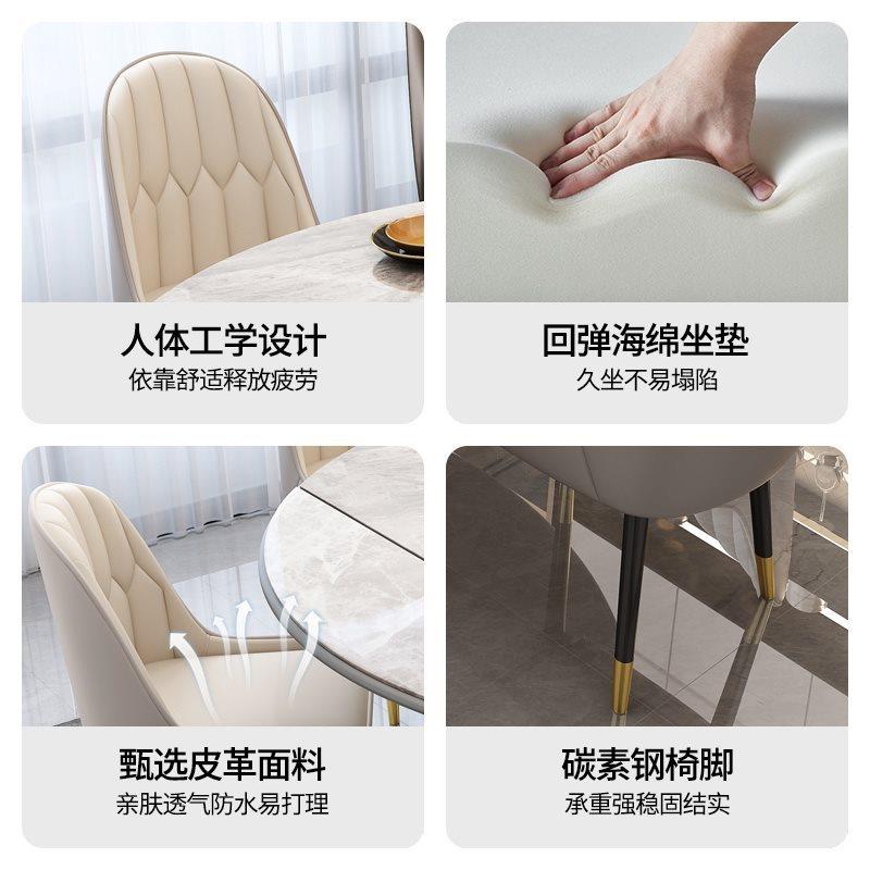 S*缩餐桌现代简约轻奢板伸F96989S9餐变桌折叠方圆两用可圆形储岩