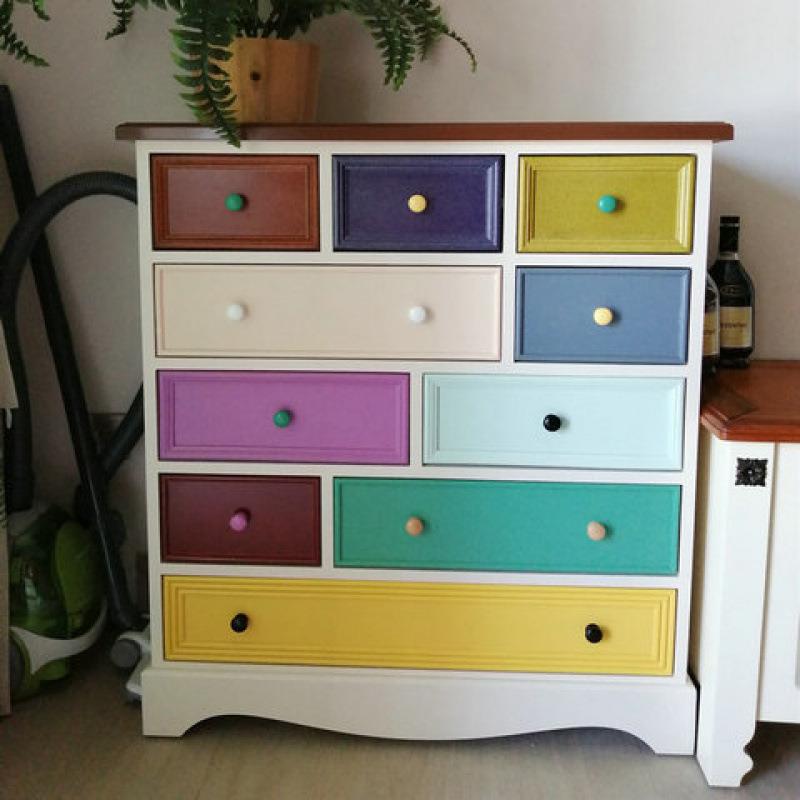 复美约式实木五斗柜家客厅抽屉古式五斗橱简现代用卧室TU多层