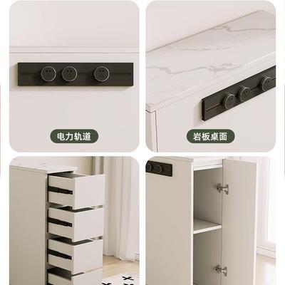 可移动岩板型中岛墙台餐桌小户餐边柜一体靠储物台茶水柜岛VST柜