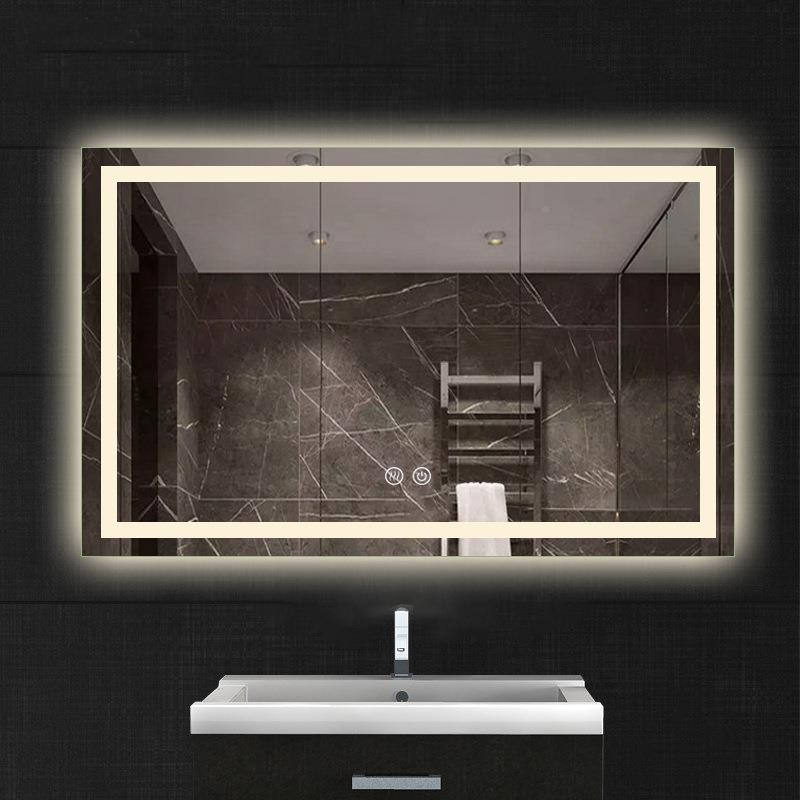 高发端方智能镜浴室镜形Led镜子浴室镜洗手间镜子光带灯AMJL-01浴