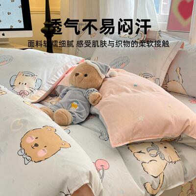 纯棉被套单件100全四棉02AL8999335新款被罩单人10x52002x230被单